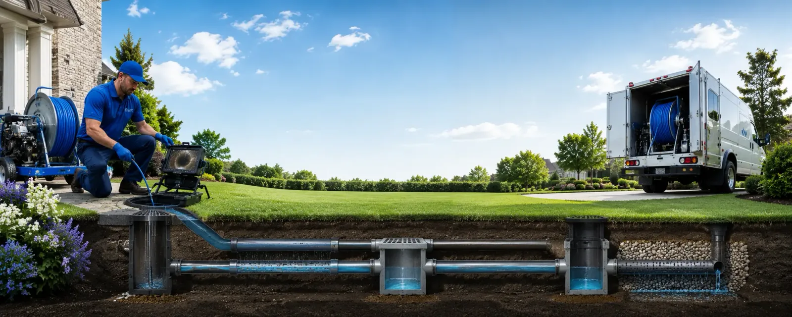 Outdoor drain cleaning information for Glastonbury, CT